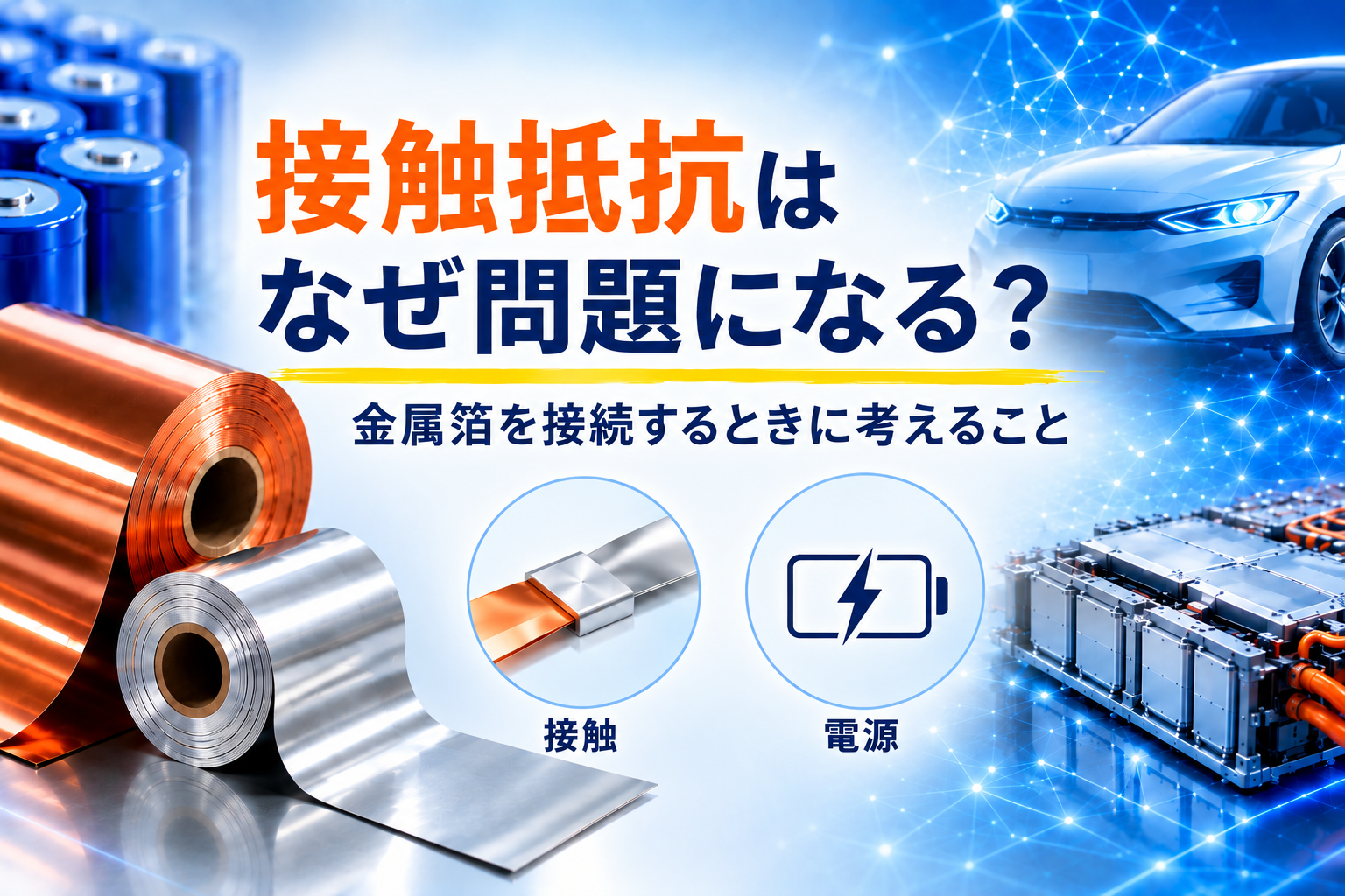 接触抵抗はなぜ問題になる?金属箔を接続するときに考えること